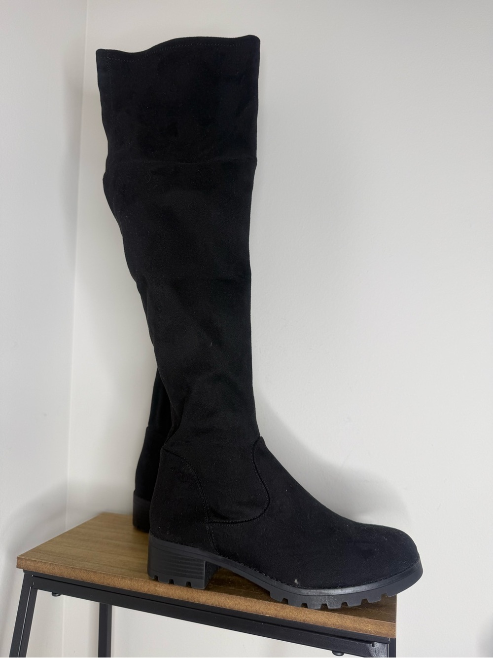 Limelight Black Over-the-Knee Suede Boots